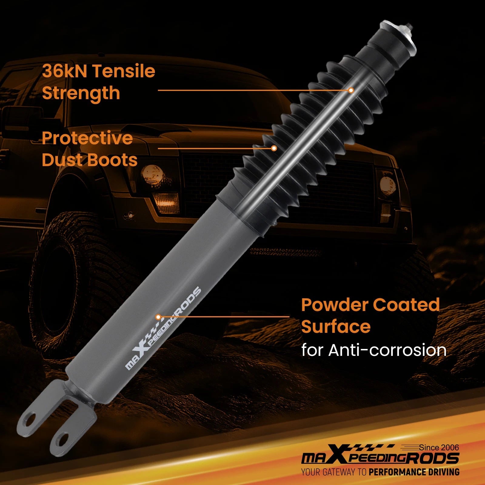 Front Shock Absorbers for Chevy Avalanche 1500 2WD 4WD (2002-2006)