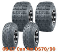 Set of 4 ATV Tires 19x7-8 & 18x9.5-8 for Can Am DS70/90 (2008–2017)
