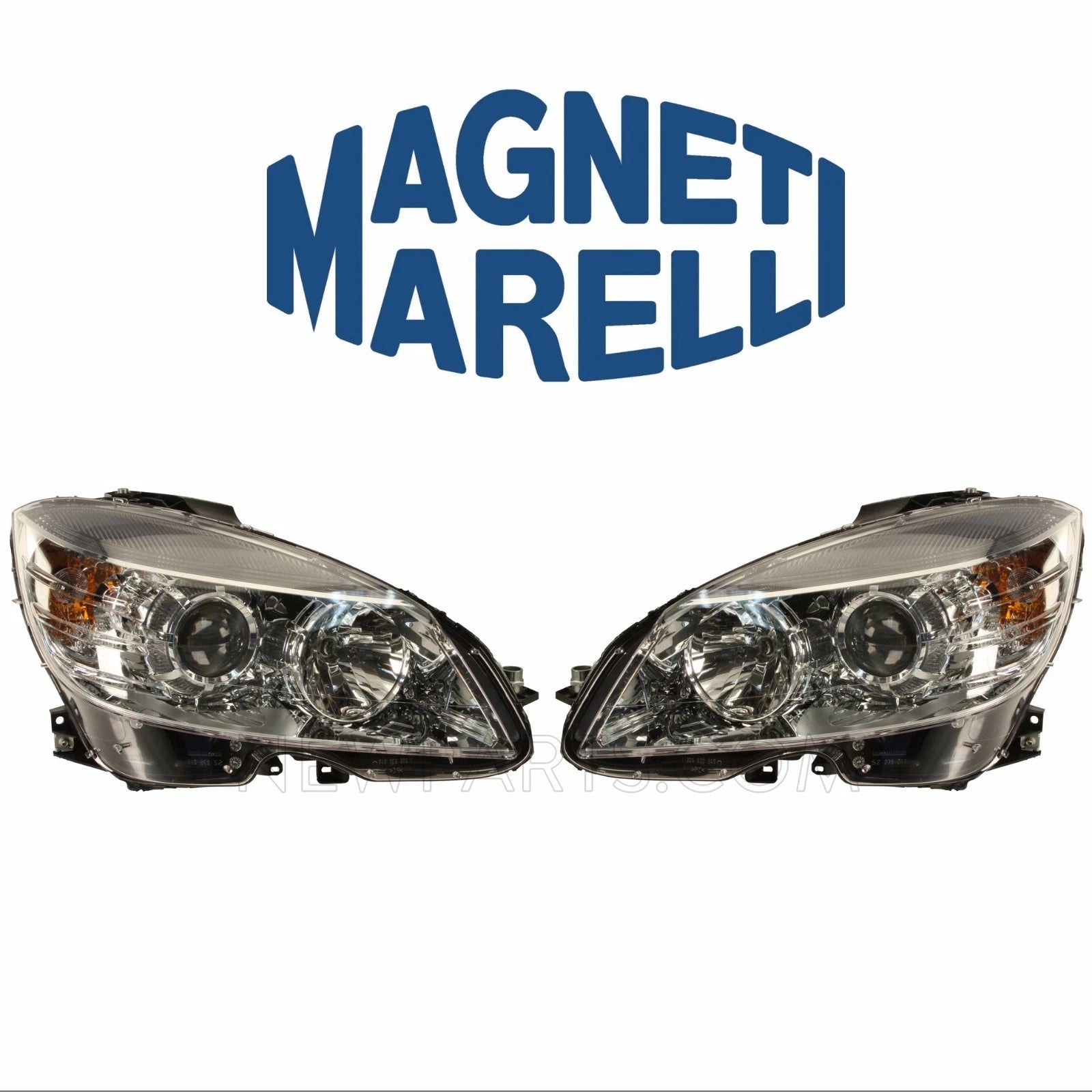 2X Headlight Assemblies for Mercedes W204 C350 (Halogen, OEM)