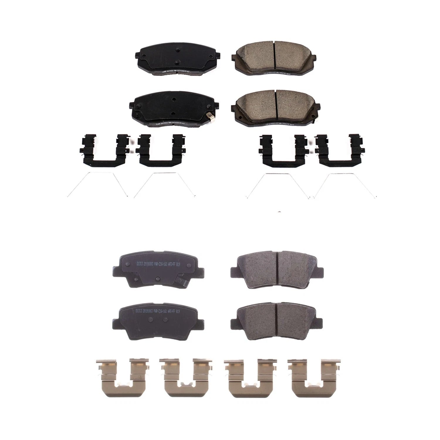 PowerStop Z17 Low-Dust Ceramic Brake Pads Kit for Optima Sonata (2011–2020)