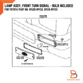 Amber Indicator Signal Bumper Light for Toyota Hilux Ute MK3 (1988-1997)