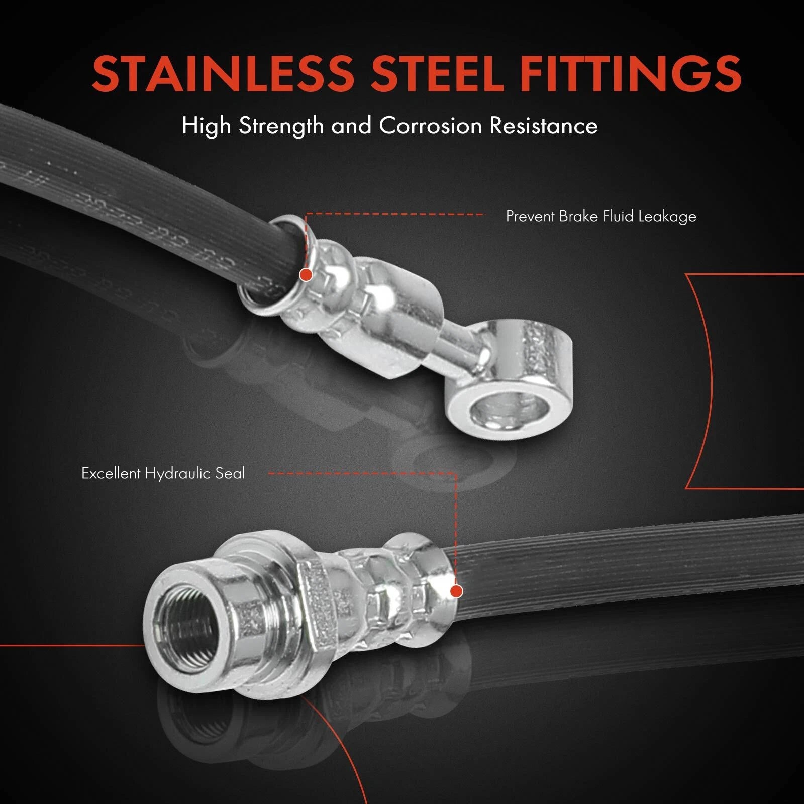 Front Brake Hydraulic Hose for Mitsubishi Endeavor (2004–2008, 2010–2011)