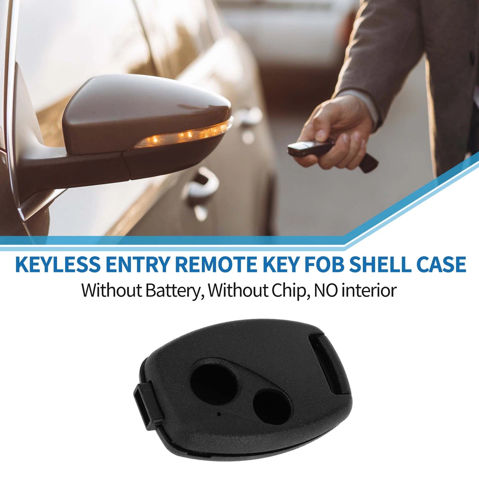 2X Keyless Entry Remote Fob Key Shell Case for Honda Civic (2006–2013)