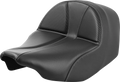 SADDLEMEN Dominator Solo Seat for FLT/FLH (2023–2024) Carbon Fiber Silver Stitch