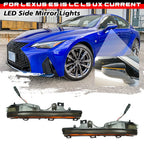 Smoked Sequential LED Side Mirror Signal Light for Lexus LS (2018–2025)