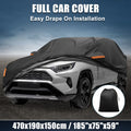 Waterproof Car Cover for Toyota RAV4 (2012–2022) 210D-PU Oxford with Zipper