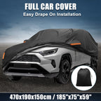 Waterproof Car Cover for Toyota RAV4 (2012–2022) 210D-PU Oxford with Zipper