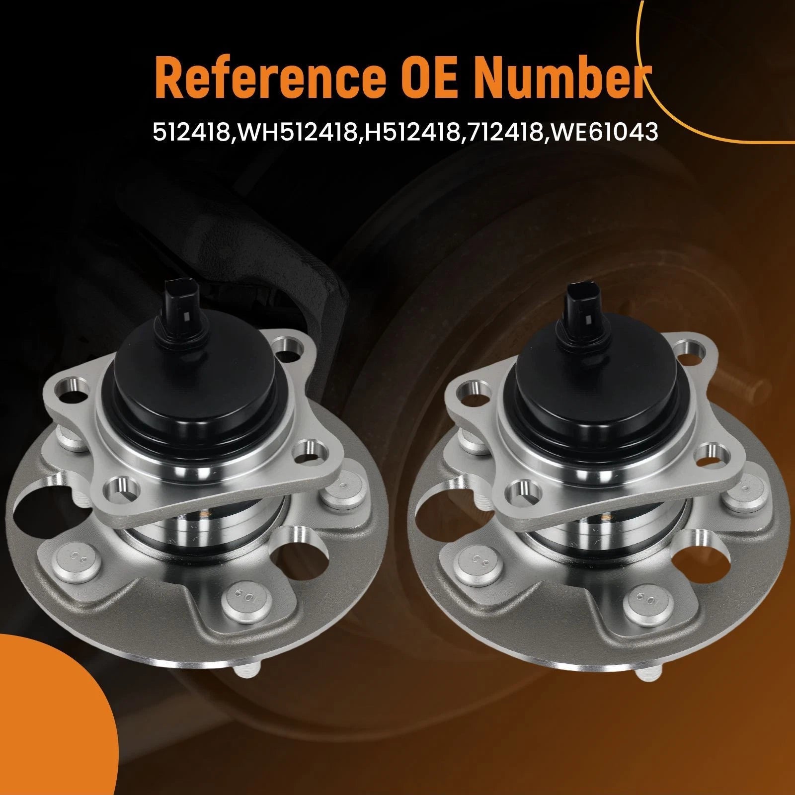 5 Bolt Rear Wheel Axle Hub Kit for Scion XB (2008–2015) 712418 ABS