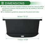 Retractable Cargo Cover for Hyundai Palisade (2026) Carbon Fiber Black