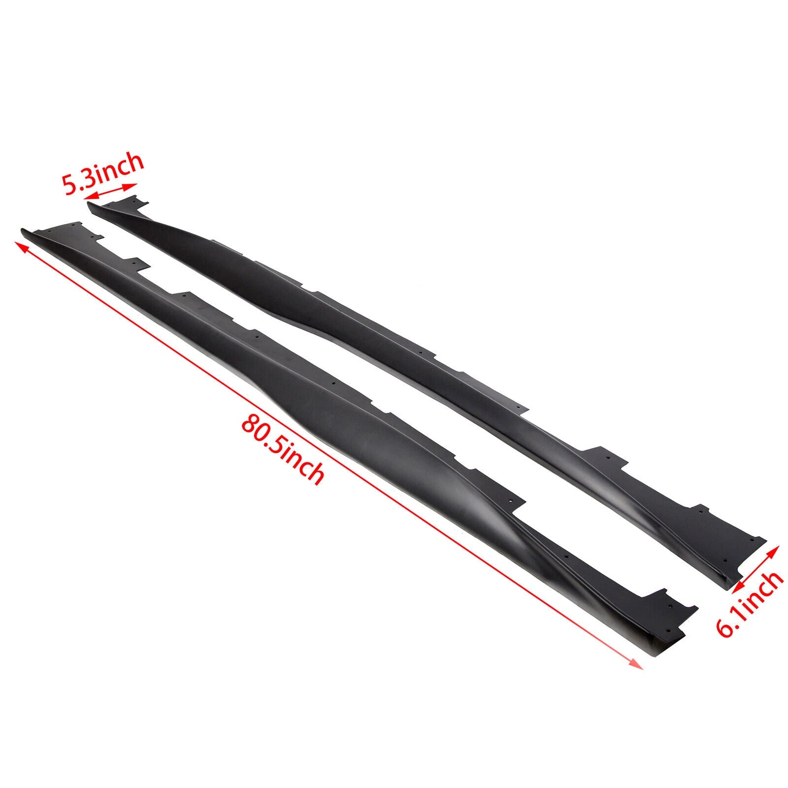 Set of 2 Black Side Skirts for Chevy Camaro RS SS LT LS (2016-2023)