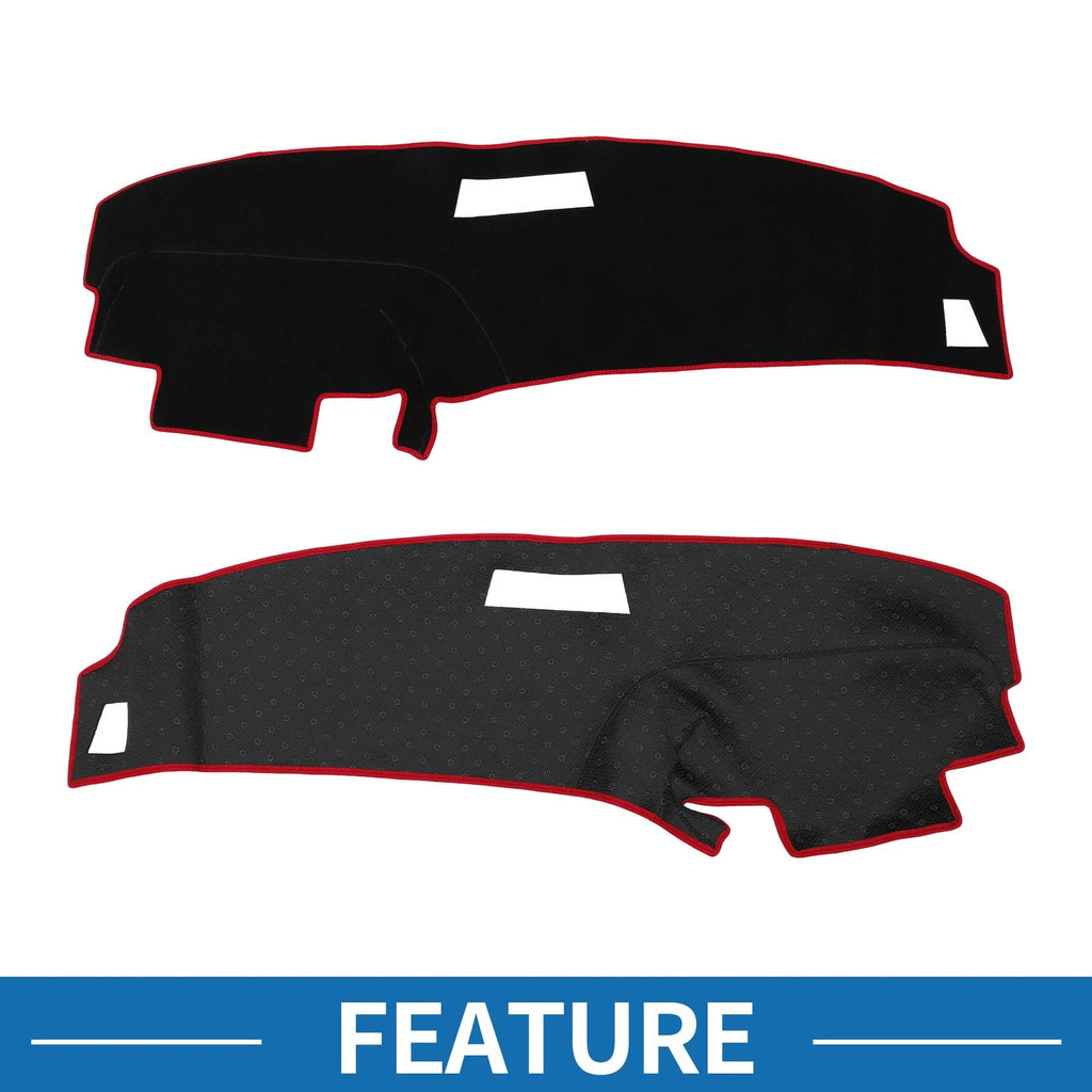 Dashboard Cover Mat for Ford Ranger (1989–1994) Black Red