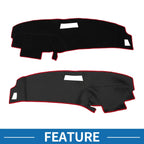 Dashboard Cover Mat for Ford Ranger (1989–1994) Black Red