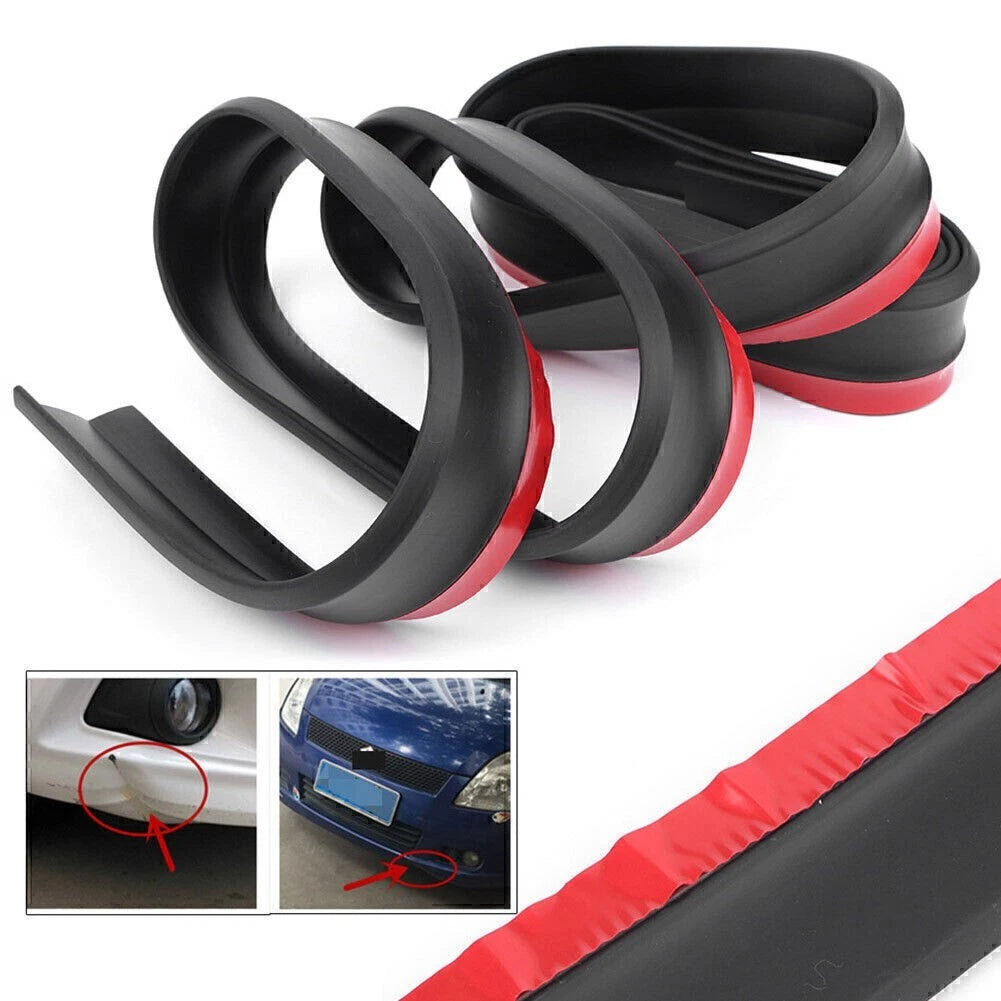 2.5M Lower Lip Protective Strip for Universal Cars (Rubber, Anti-Scratch)