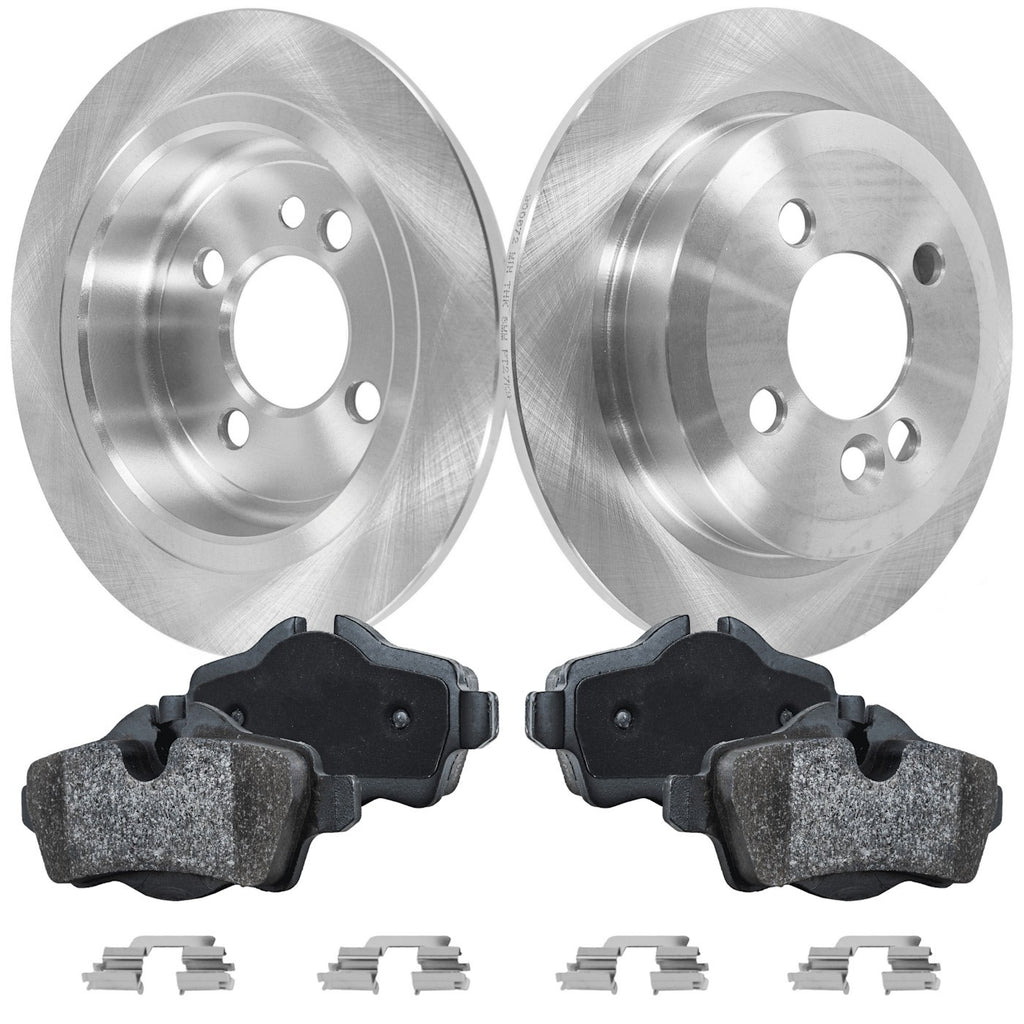 Rear Brake Disc Rotors and Pads Kit for Mini Cooper (2007–2015)