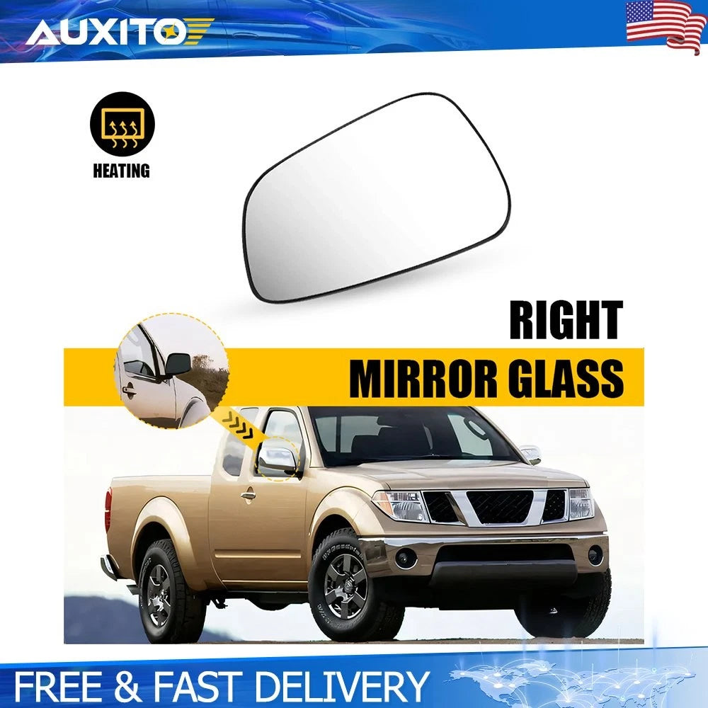 Mirror Glass for Nissan Frontier (2005–2021) Convex Passenger Side