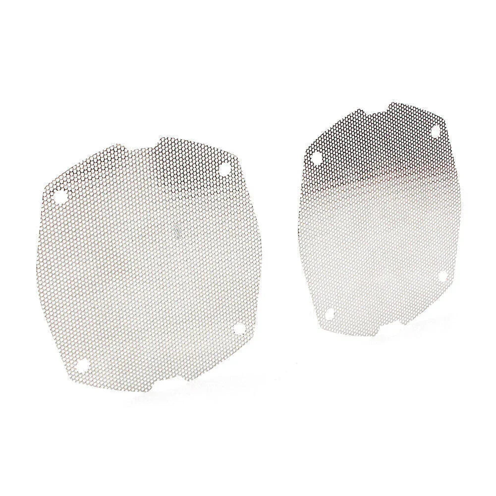 Chrome Front Fairing Mesh Speaker Grilles for Harley Dresser FLH/T Electra Glide