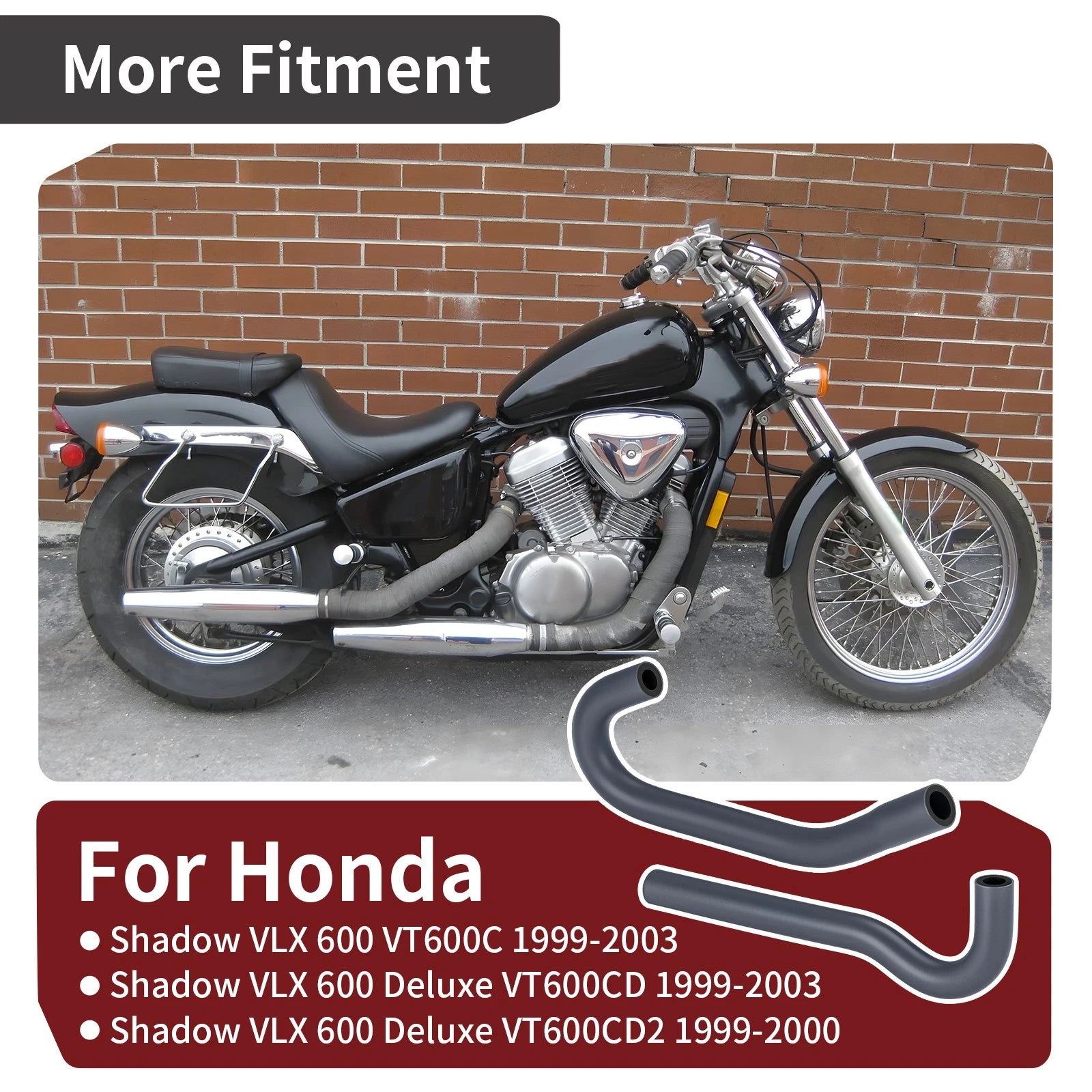 Fuel Tank Hoses for Honda Shadow VT600 VLX Deluxe (1993–2003) 16951-MZ8-G20 16952