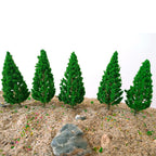 10Pcs 2.67" Pine Tree Model Scenery for Train Railroad Landscape