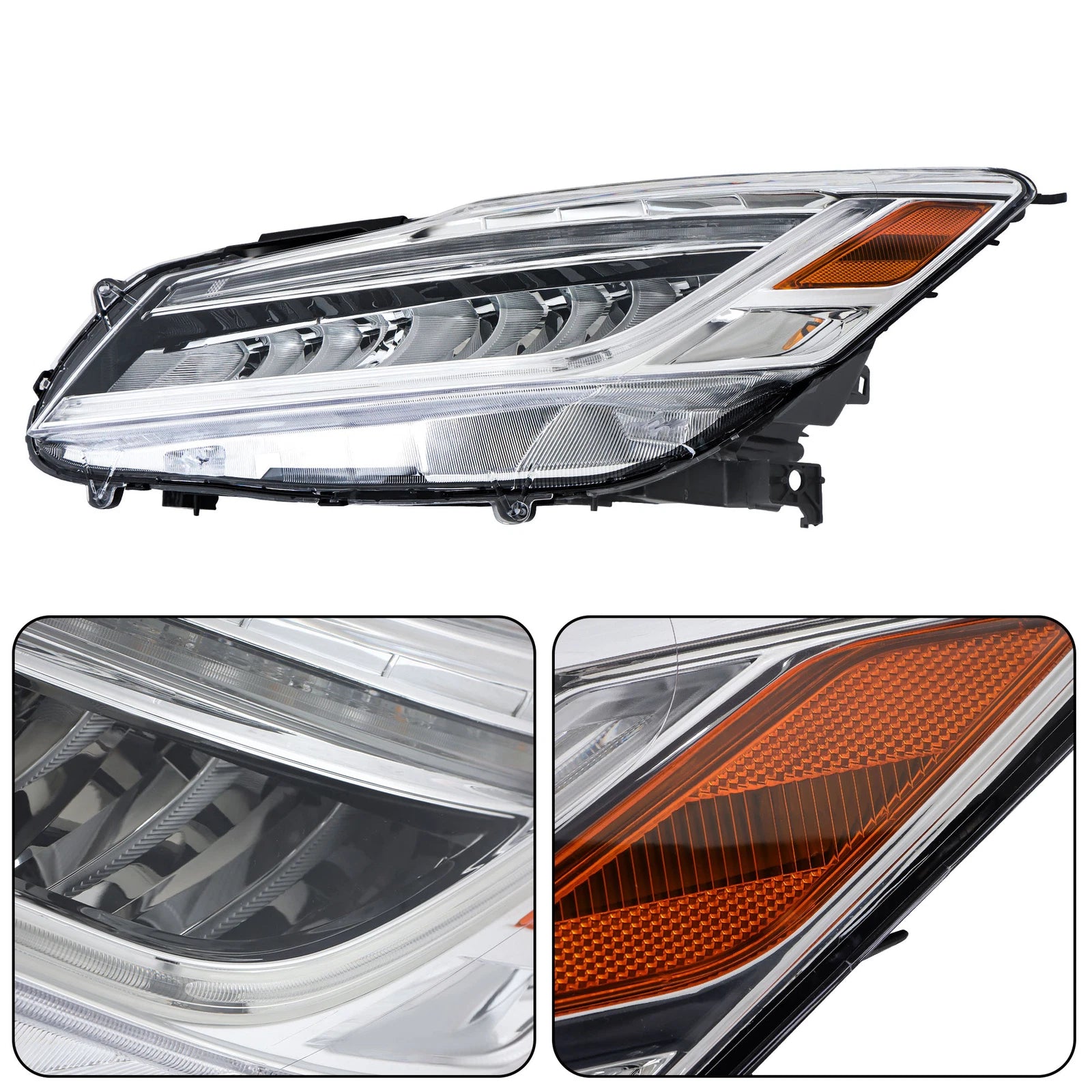 LED Headlight for Honda Accord (2016–2017) Driver Side Clear Housing
