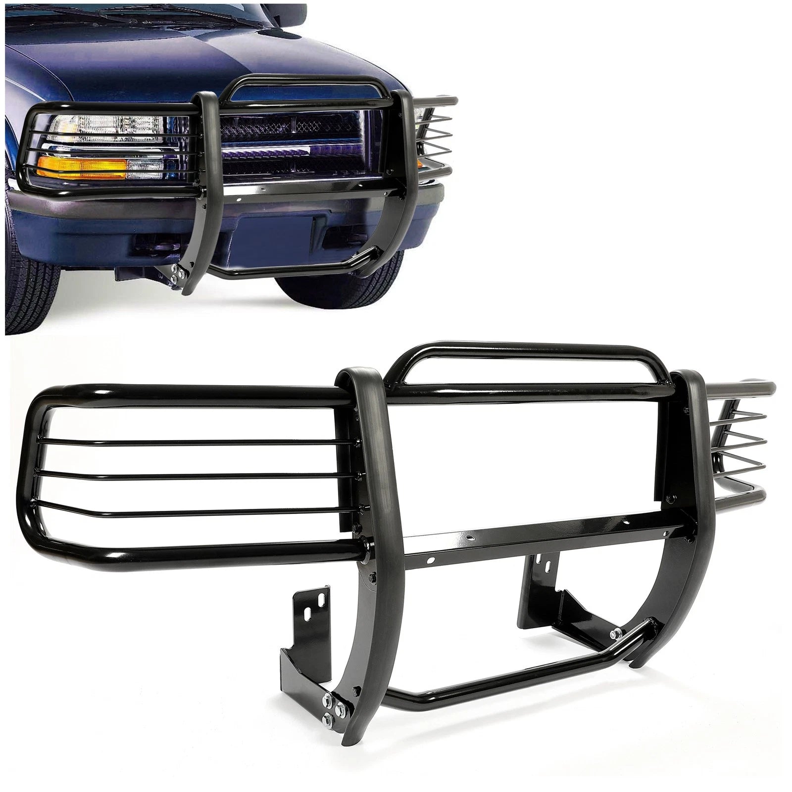 Black Grill Brush Guard for Chevy S-10 Blazer/Jimmy/Envoy (1998–2004)
