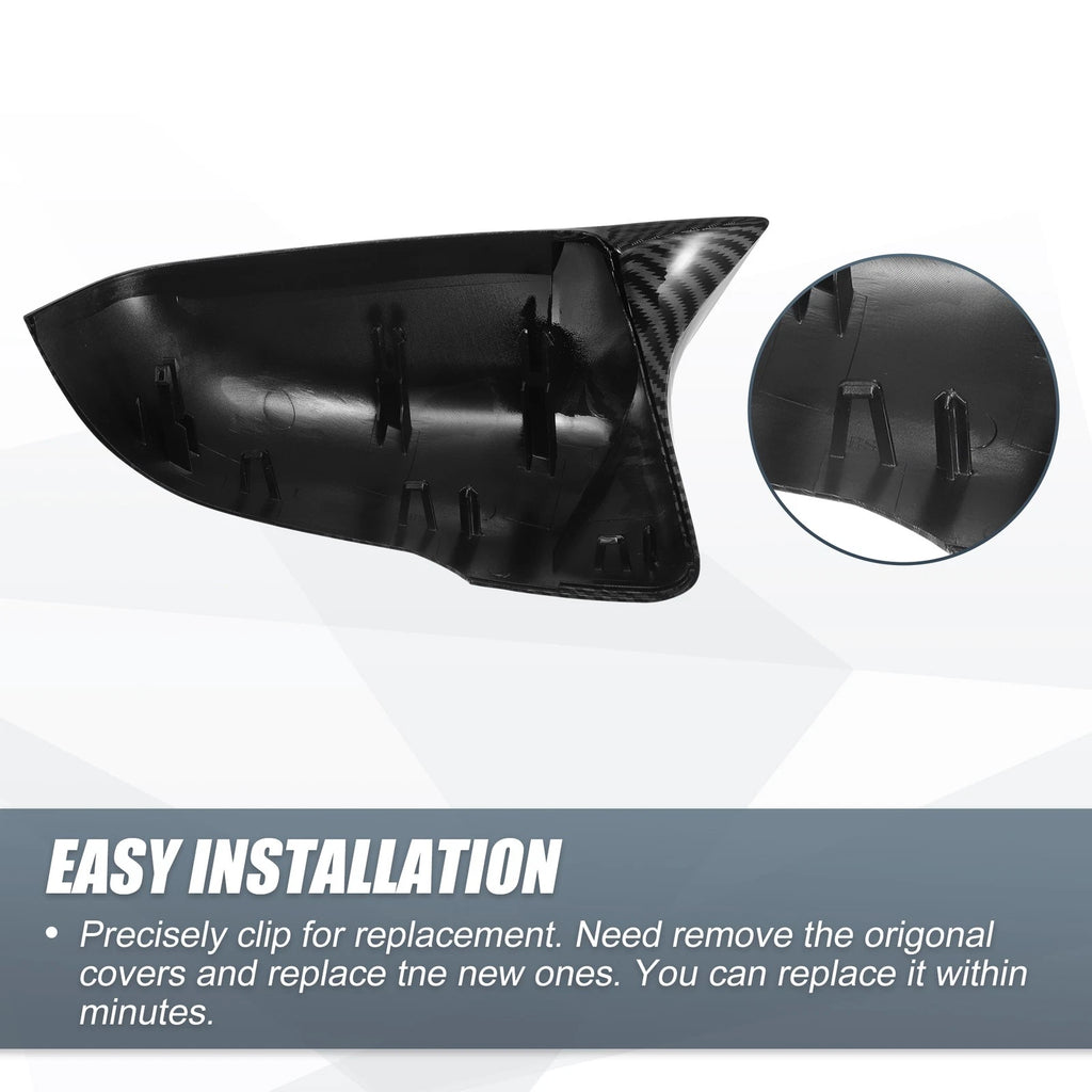 Pair Rearview Mirror Cover Caps for BMW X1 F48 F49 X2 F39 (2016–2023)