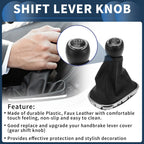 5 Speed Gear Shifter Knob & Cover for Chevrolet Cruze (2008-2015)