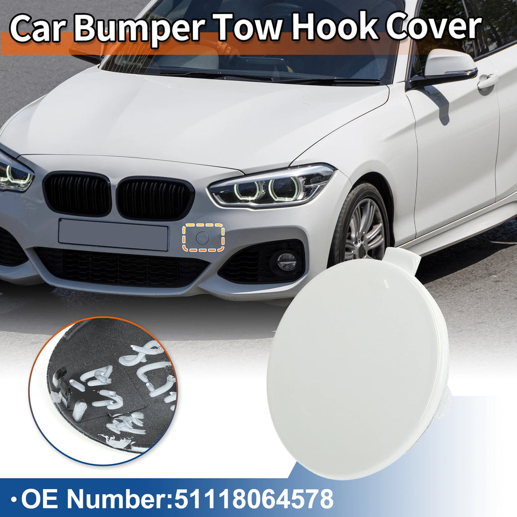 Front Tow Hook Cover for BMW 1 Series F20 (2012–2019) No. 51118064578 Pure White