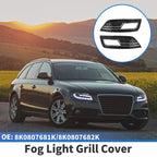 1 Pair Front Fog Light Grill for Audi A4L B9 S4 RS4 (2017–2023) No. 8K0807681K/8K0807682K