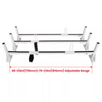 3X Adjustable Van Roof Ladder Rack 68"-75" for Chevy Ford GMC Express (2010–2023)