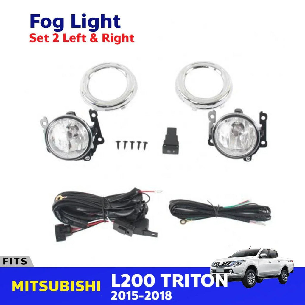 New Set Fog Lights Spot Lamp Fits Mitsubishi Triton Compact Truck 2015-18 D05