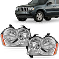Set of 2 Headlights for Jeep Grand Cherokee (2005–2007)
