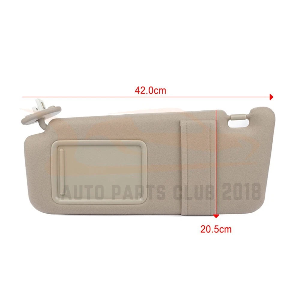 Tan Beige Driver Left Sun Visor for Toyota Venza (2009-2016) w/ Sunroof