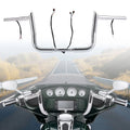 10" Pre-Wired Meathook Ape Hanger Handlebar for Harley Street Glide (2014–2023)