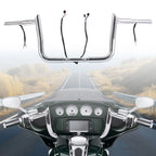 10" Pre-Wired Meathook Ape Hanger Handlebar for Harley Street Glide (2014–2023)