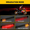 48 LED Amber Turn Signal Integrated Strip Brake Tail Light for Motorcycle