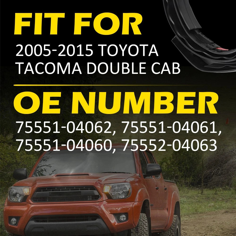 2X Roof Drip Trim Molding for Toyota Tacoma Double Cab (2005–2015)