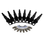 Set of 8 Ignition Coils & Spark Plugs for BMW E60 E65 (2001–2010)