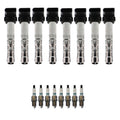 Set of 8 Ignition Coils & Iridium TT Spark Plugs for Passat Q7 E53 V8 W8