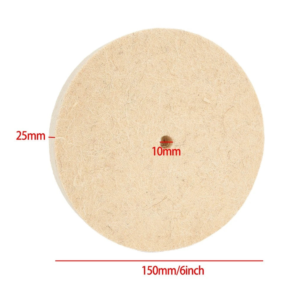 25mm Wool Felt Polishing Buffing Wheel Disc Pad for Automotive Use