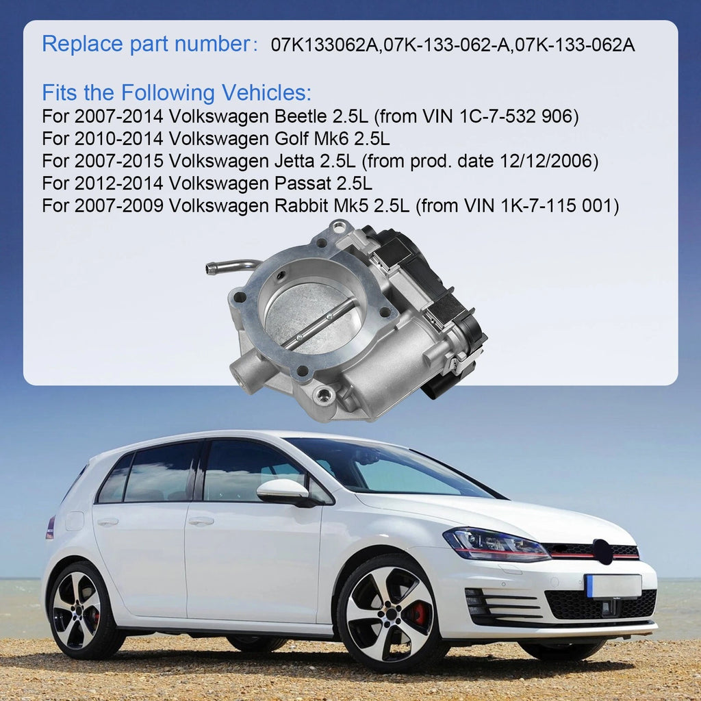 Throttle Body with TPS for VW Jetta Beetle Golf Passat (2008-2014)
