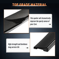 Adjustable Window Roof Spoiler Lip Glossy Black