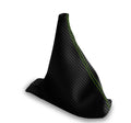 Manual Shift Boot Cover for Nissan Xterra (2002–2006) Carbon Fiber Green Stitch