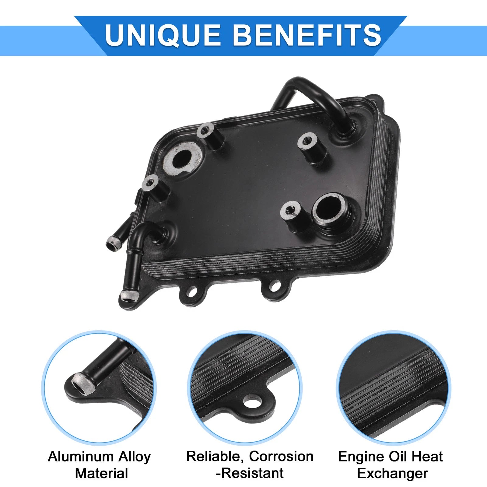 Engine Oil Cooler for Hyundai Sonata, Palisade (No. 256201U500)