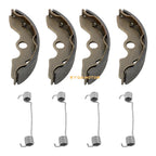 Set of 4 Front Brake Shoes W/Springs for Honda FourTrax 300 TRX300 (1988–2000)