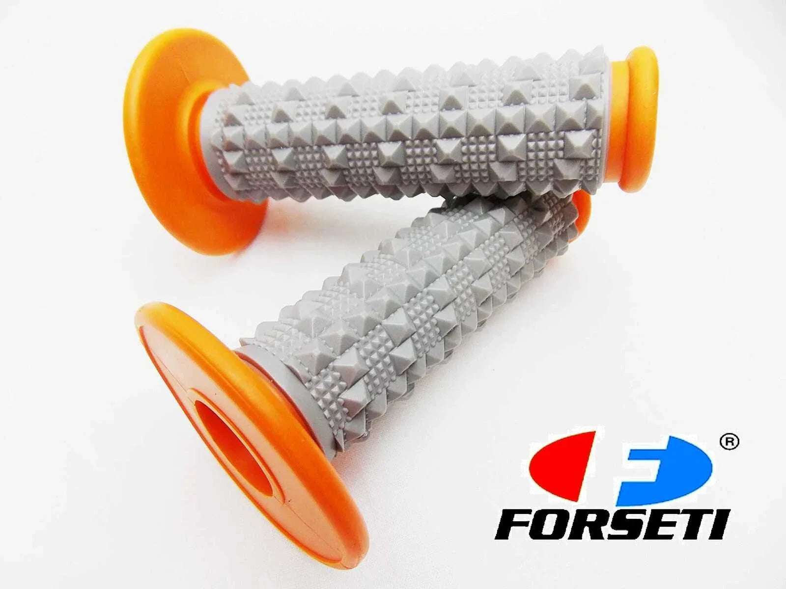 Orange Grey Diamond Top Handlebar Grip Set for Honda CR125