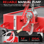 20 Gallon Portable Oil Drain Pan for Car Truck with Manual Pump & Wheels