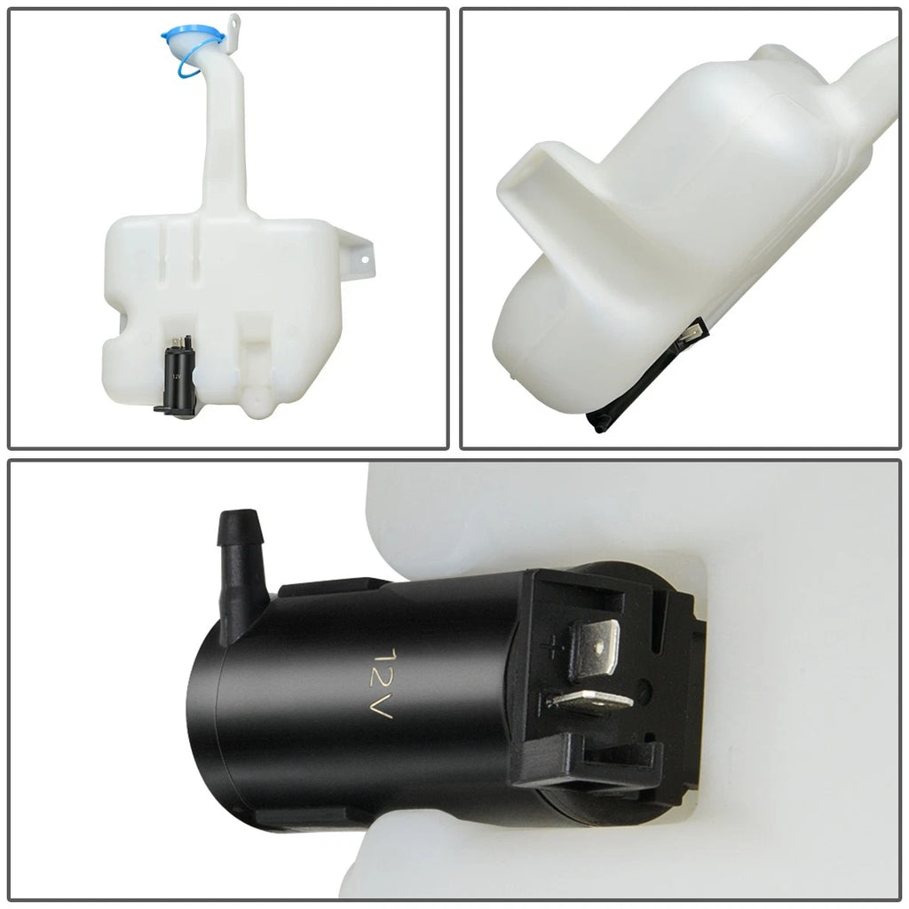 Windshield Washer Fluid Reservoir Tank Bottle w/Cap & Pump for Honda Accord (1998–2002)