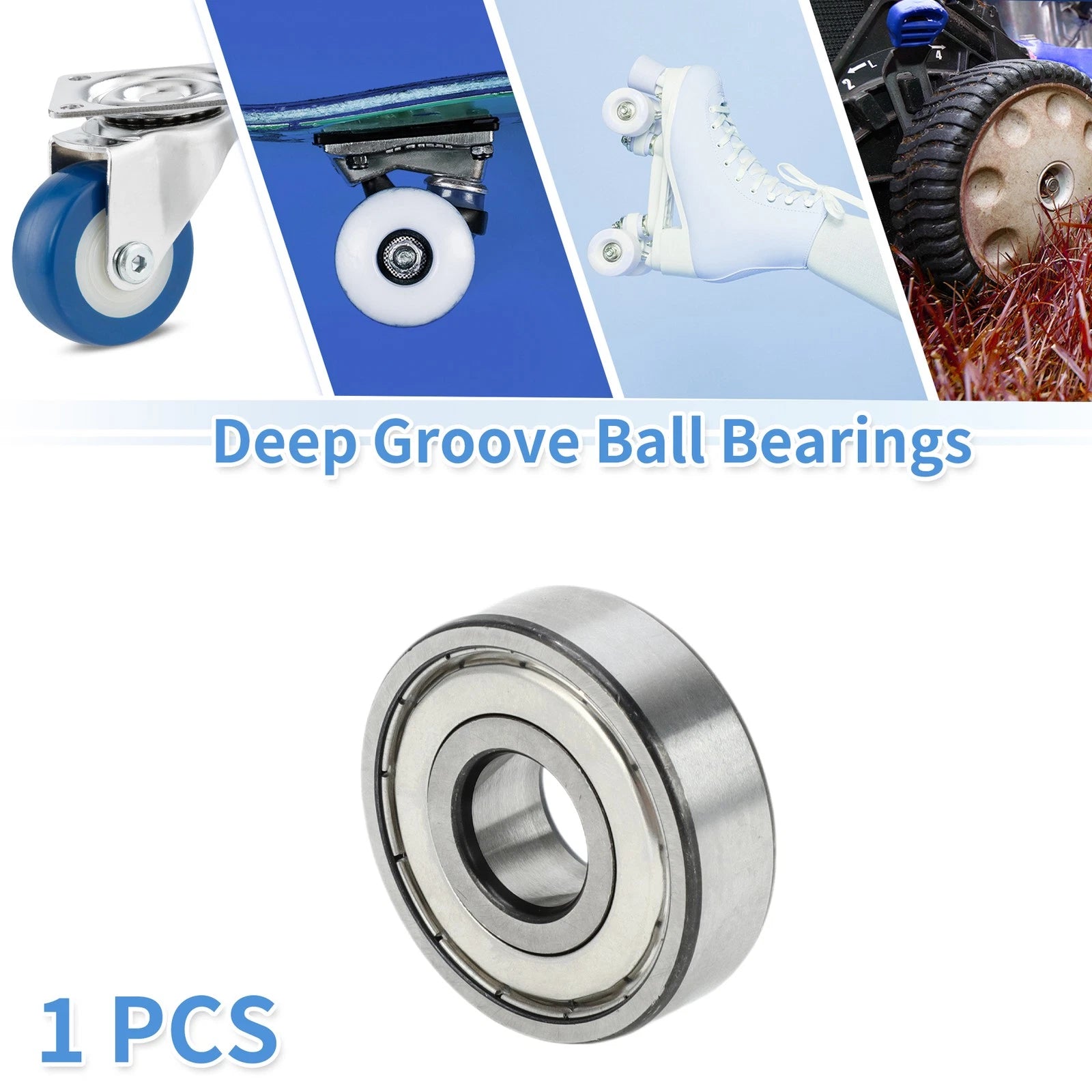 6302ZZ Deep Groove Ball Bearing for Scooter Skateboard Wheel (15x42x13mm)