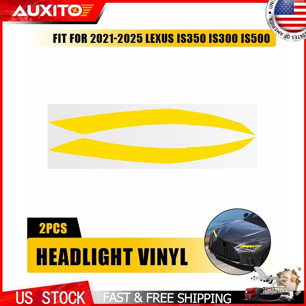 Headlight DRL Tint Vinyl Overlay Kit Amber for Lexus IS (2021–2025) IS300 IS350