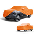Waterproof Car Cover for Toyota Tundra (All Weather, Orange, Zipper)